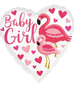 Baby Girl Flamingo folieballon