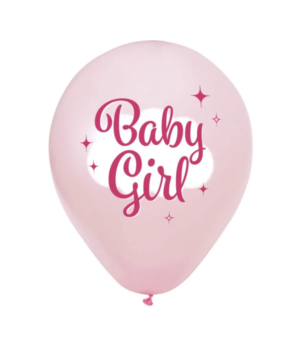 Baby Girl latex balloner, 8 stk