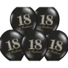 Ballon 18 & Brilliant sort og guld