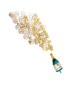 Ballonbue med champagneflaske