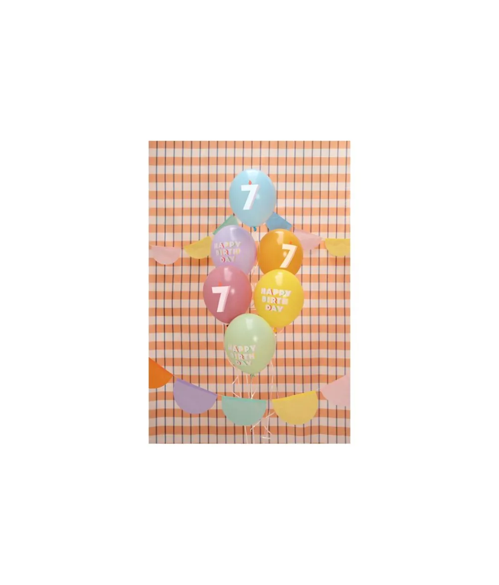 Ballonbuket Happy Birthday, 7 år