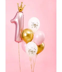 Ballon buket One lyserød