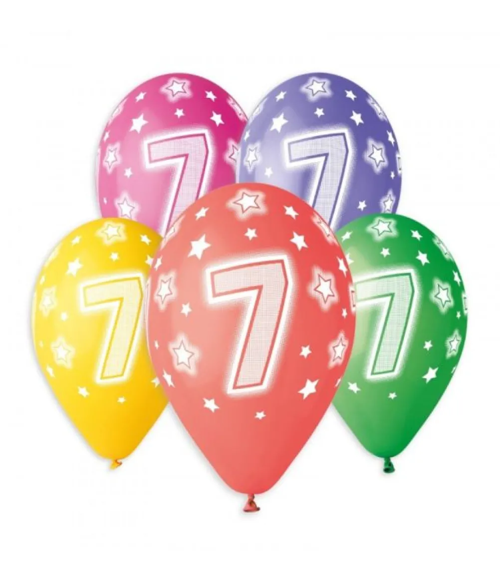 Balloner 7 år, 5 stk