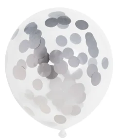 Ballon med sølv papir konfetti