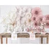 Beige dekorative rosetter, 3 stk