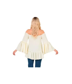 Beige hippie bluse