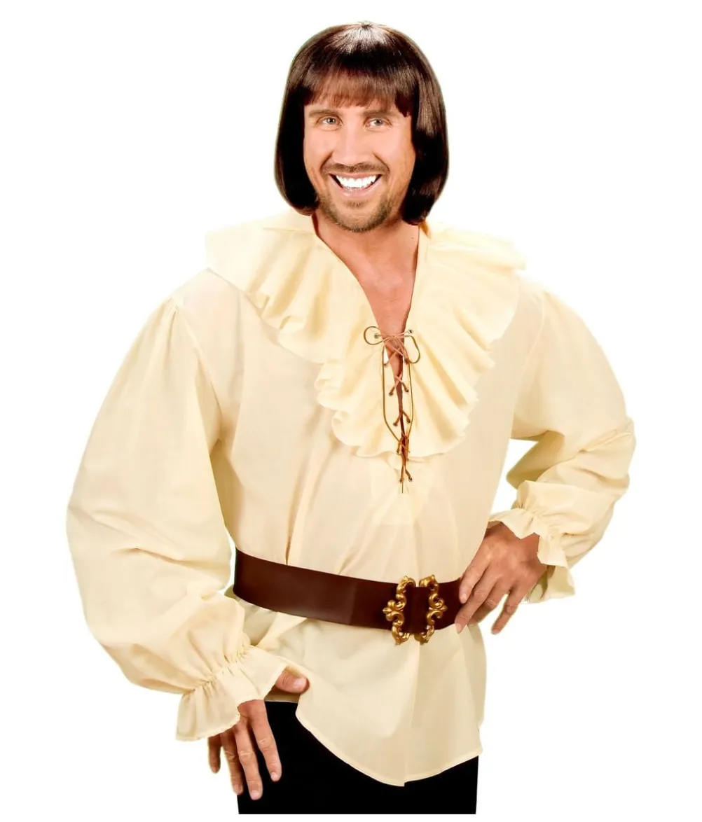 Beige piratskjorte