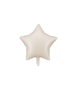 Beige stjerne folieballon, 48 cm