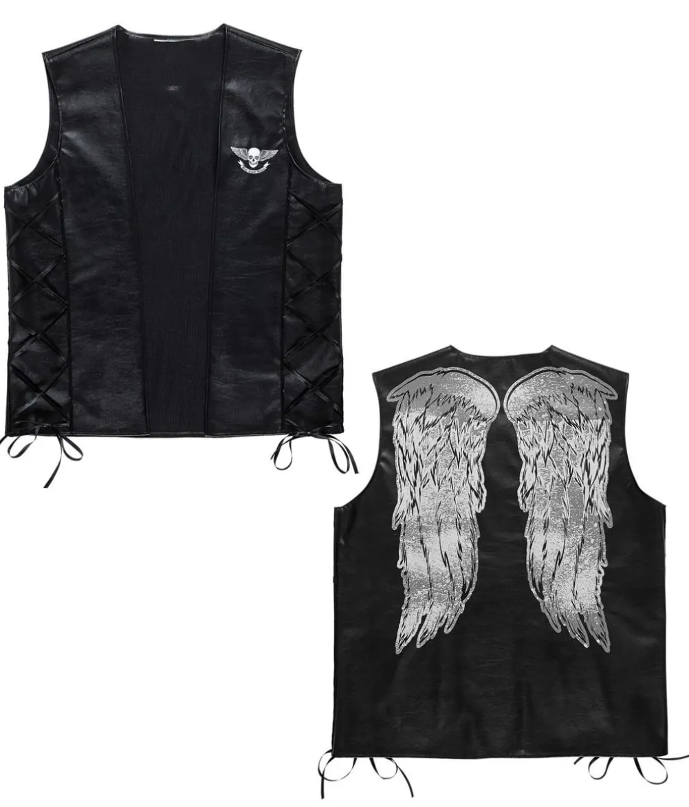 Biker vest med vinger