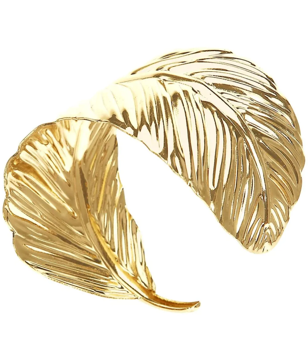 Blad armbånd guld