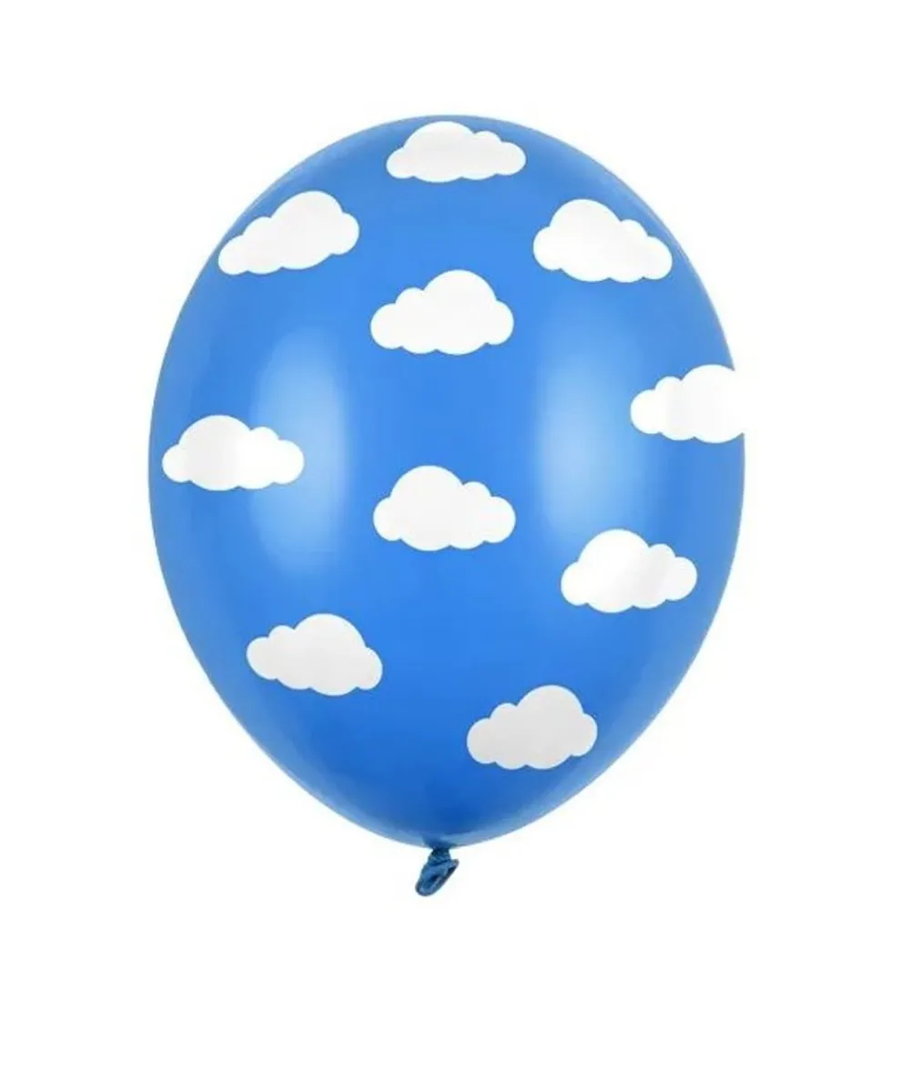 Blå ballon med skyer