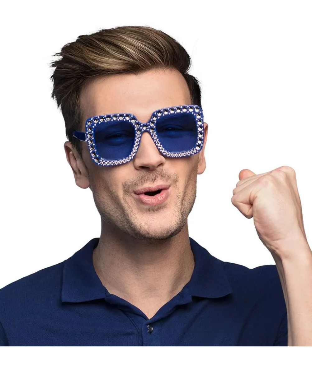 Blå bling bling briller