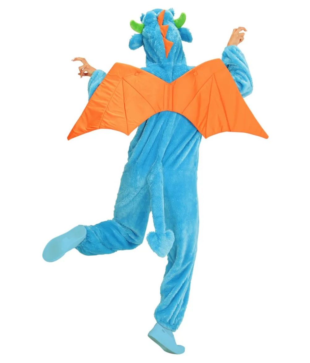 Blå drage kostume