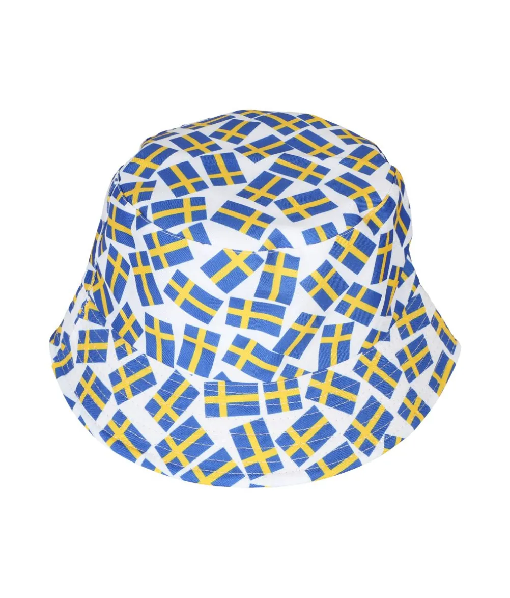Bøllehat med svenske flag