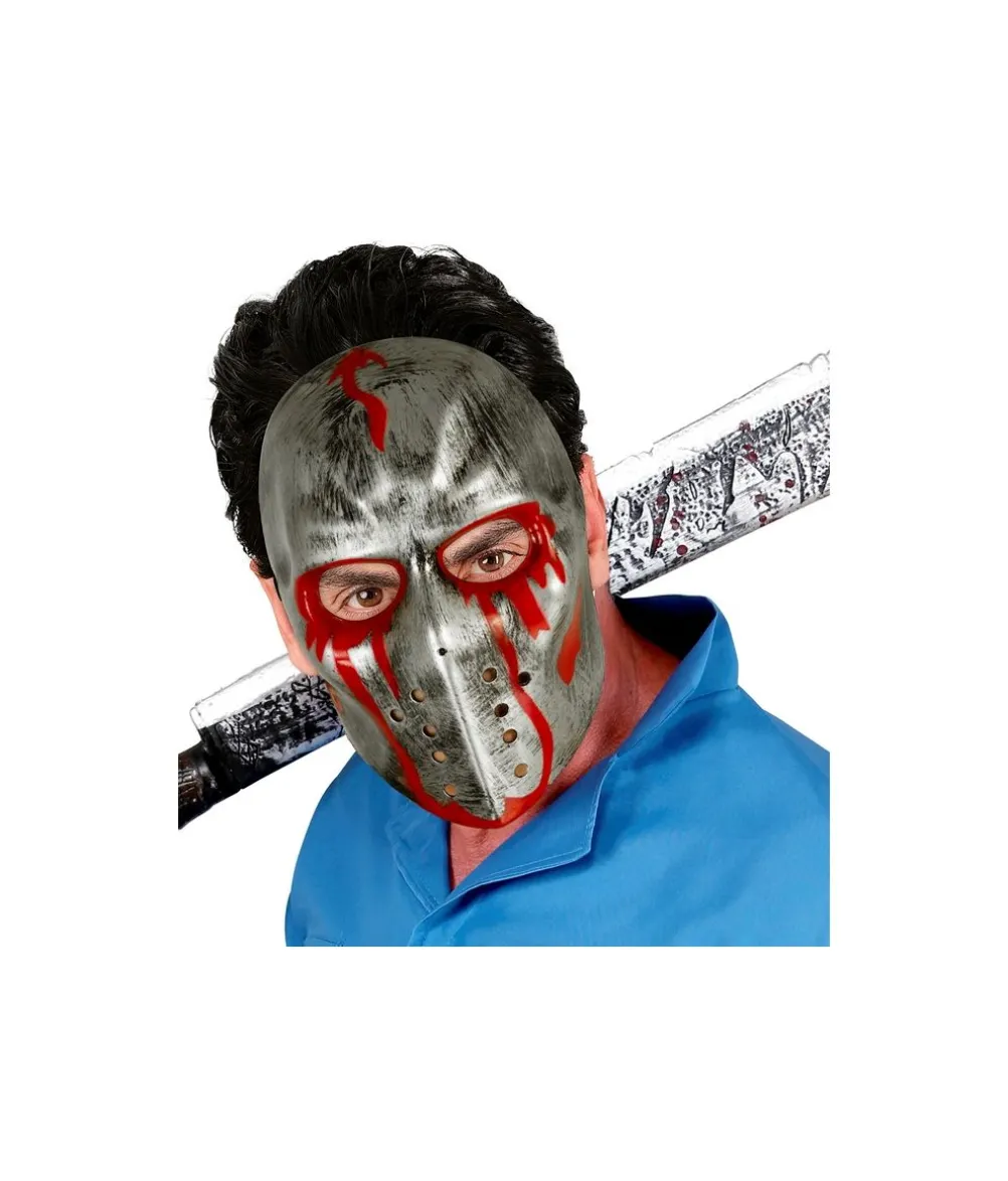 Blodig hockeymaske, sølv