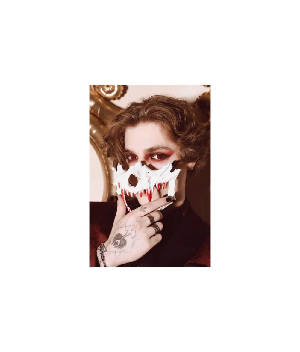 Blodig kranie halvmaske