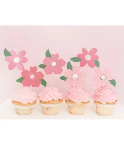 Blomster cupcake pynt