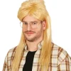 Blond 80er mullet paryk