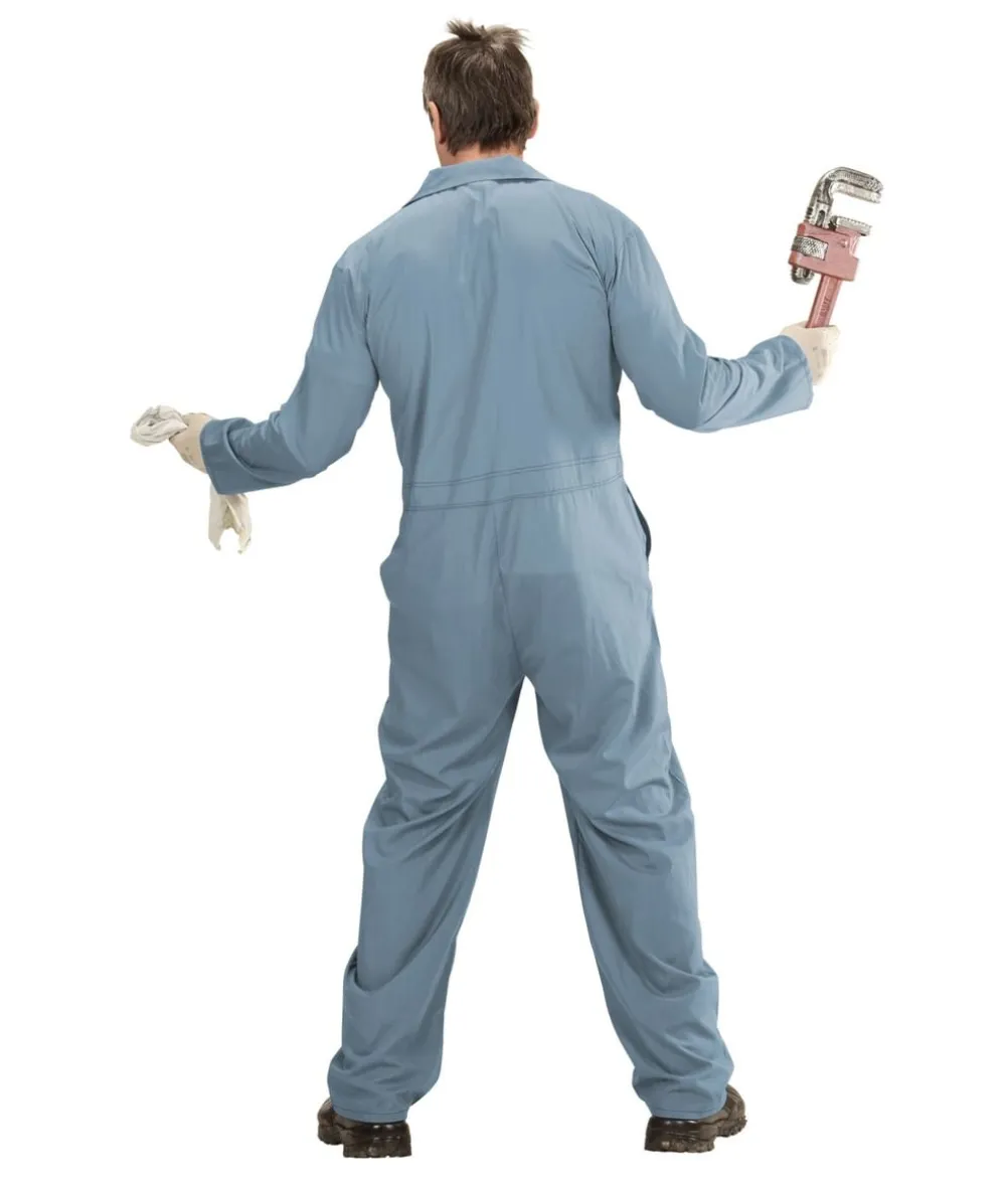 Blå overall kostume