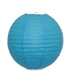 Blå rispapirlampeskærm, 25 cm