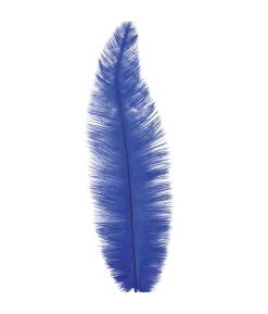 Blå strudsefjer 35-45 cm, 12 stk