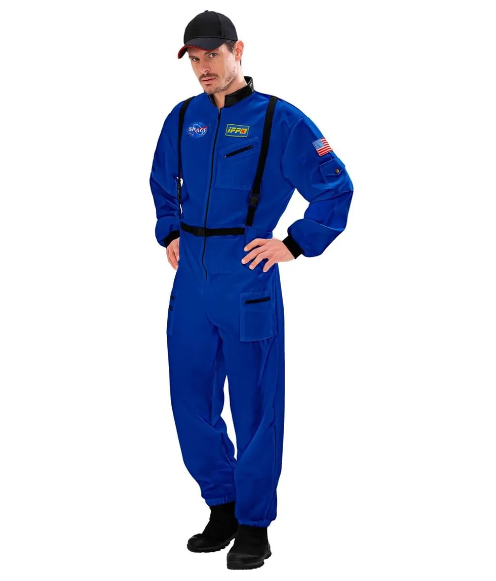 Blåt Astronaut kostume