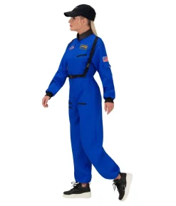 Blåt Astronaut kostume