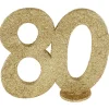 Borddekoration med guld glimmer, 80 år