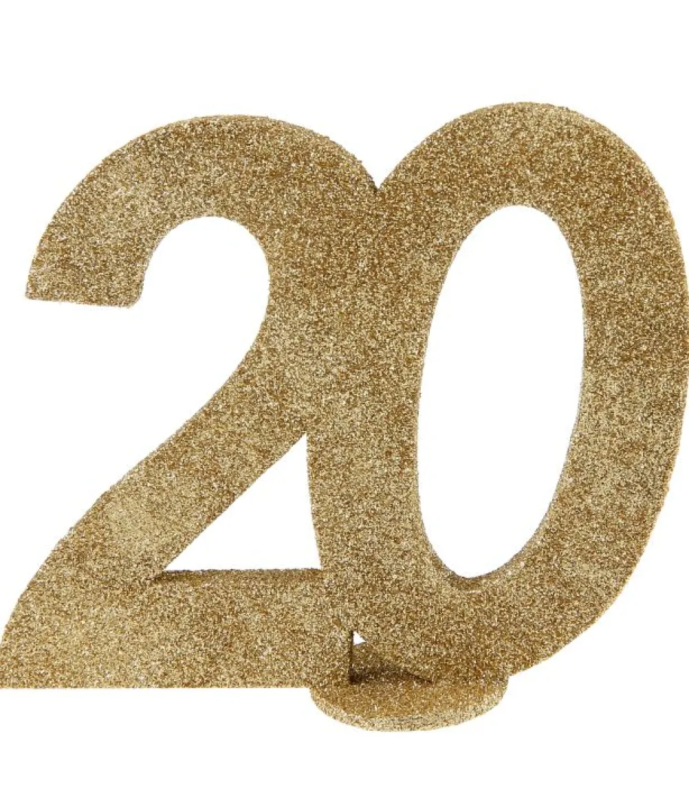 Borddekoration med guld glimmer, 20 år
