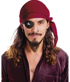 Bordeaux rød pirat bandana