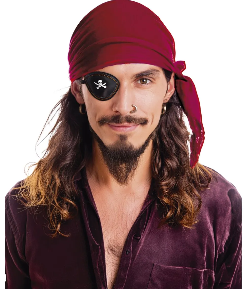 Bordeaux rød pirat bandana