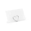 Bordkortholder, sølv hjerte