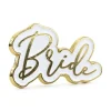 Bride broche, hvid