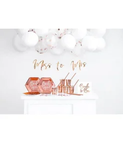 Bride Squad rose gold tallerkner