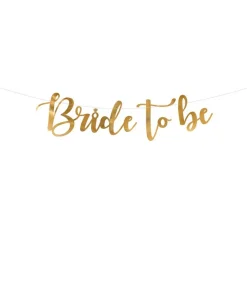 Bride to be banner, guld