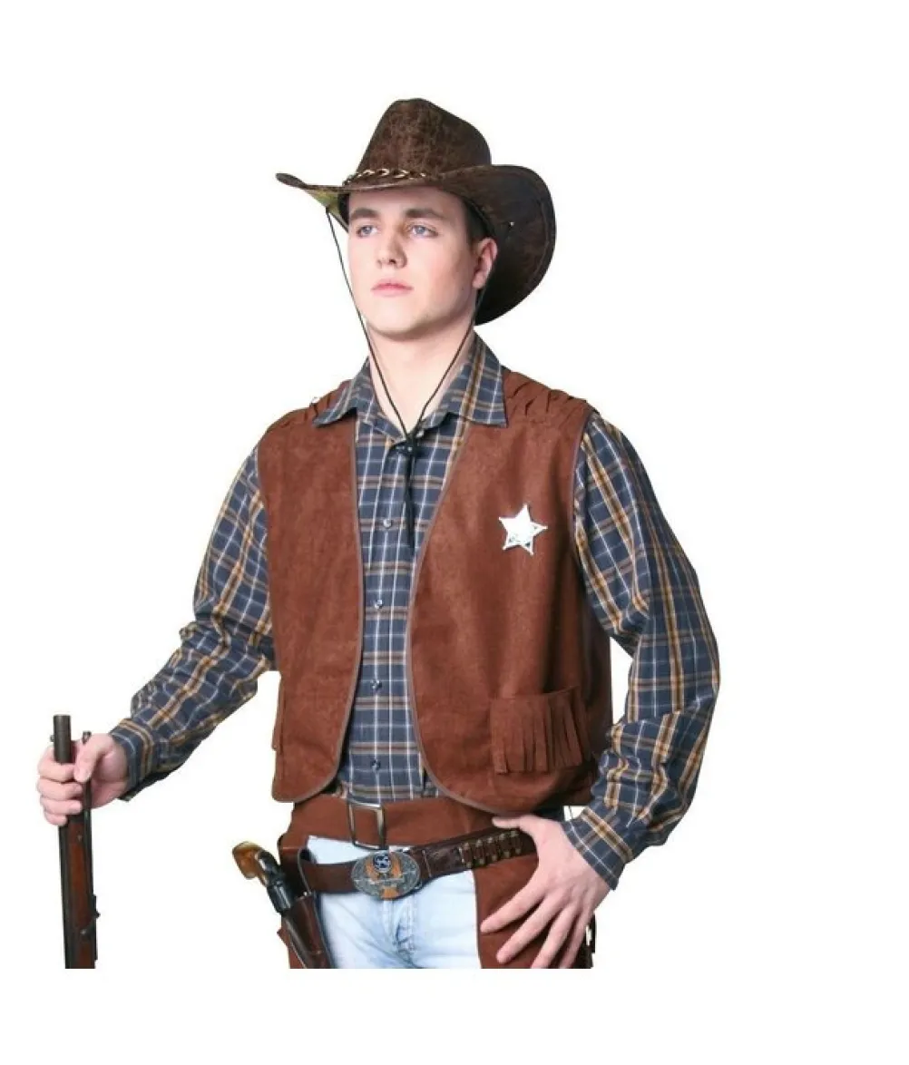 Brun Cowboyvest, dame