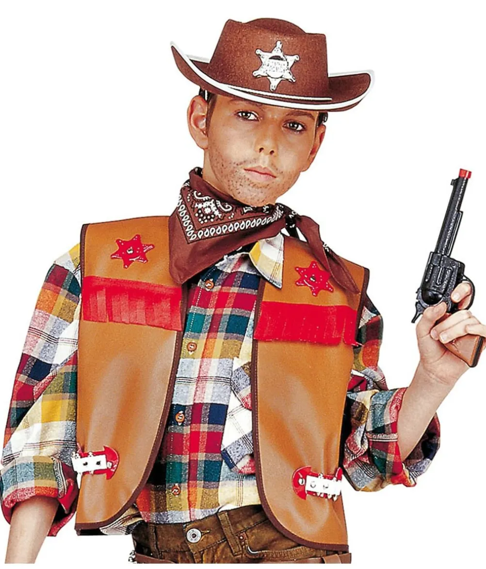 Brun Cowboyvest til børn