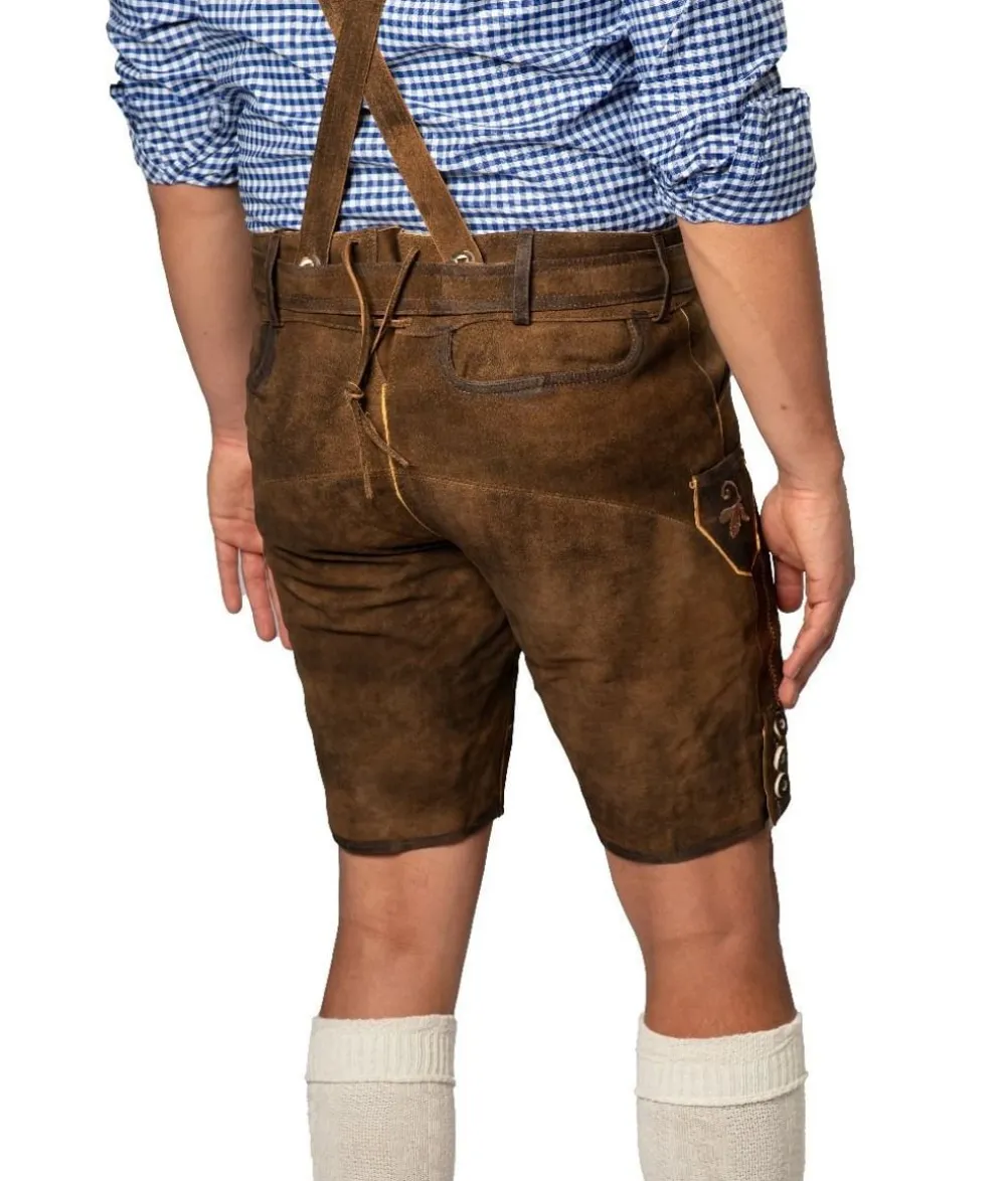 Brune korte lederhosen