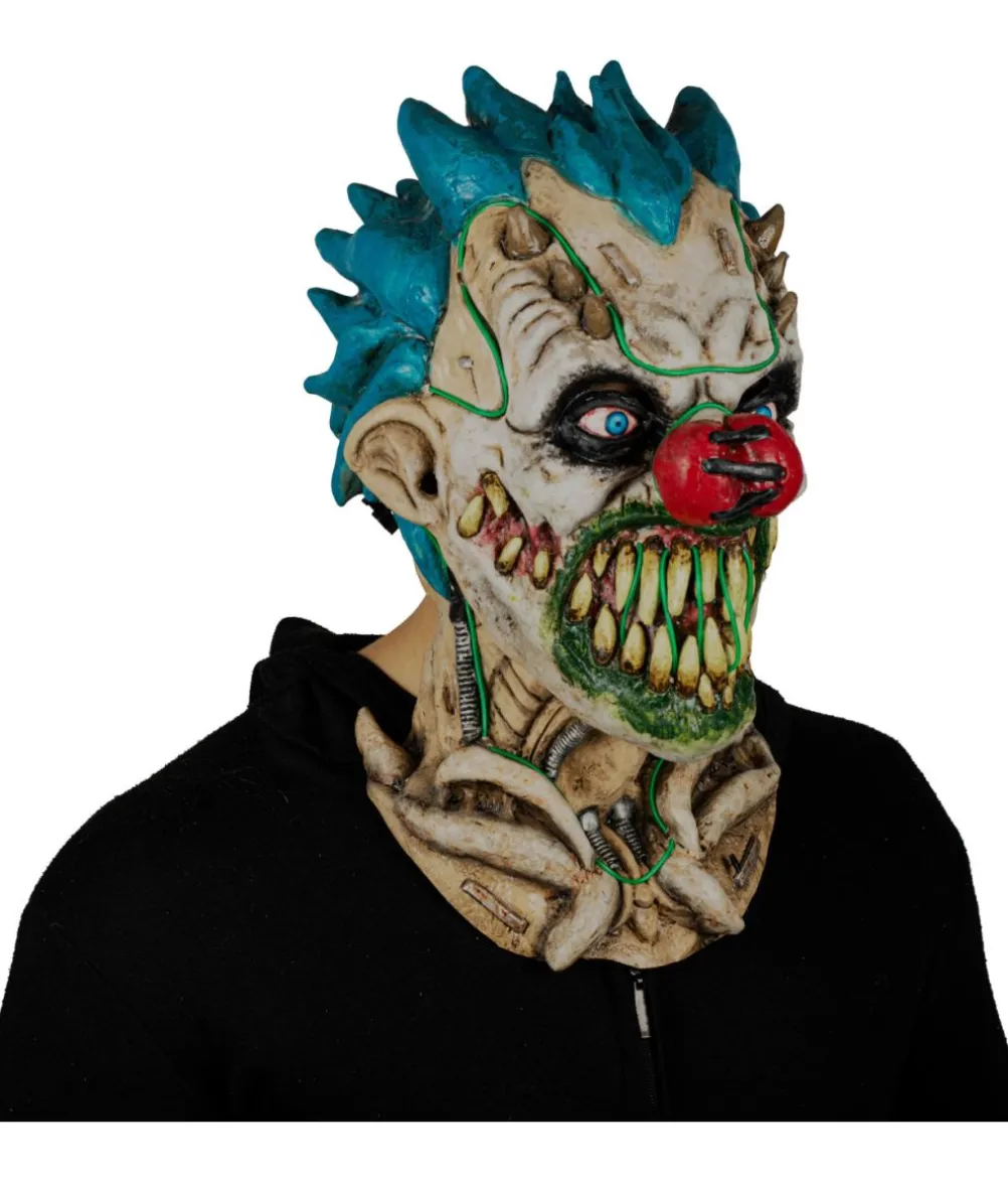 Clown spikes maske med LED lys