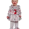 Crazy clown baby kostume