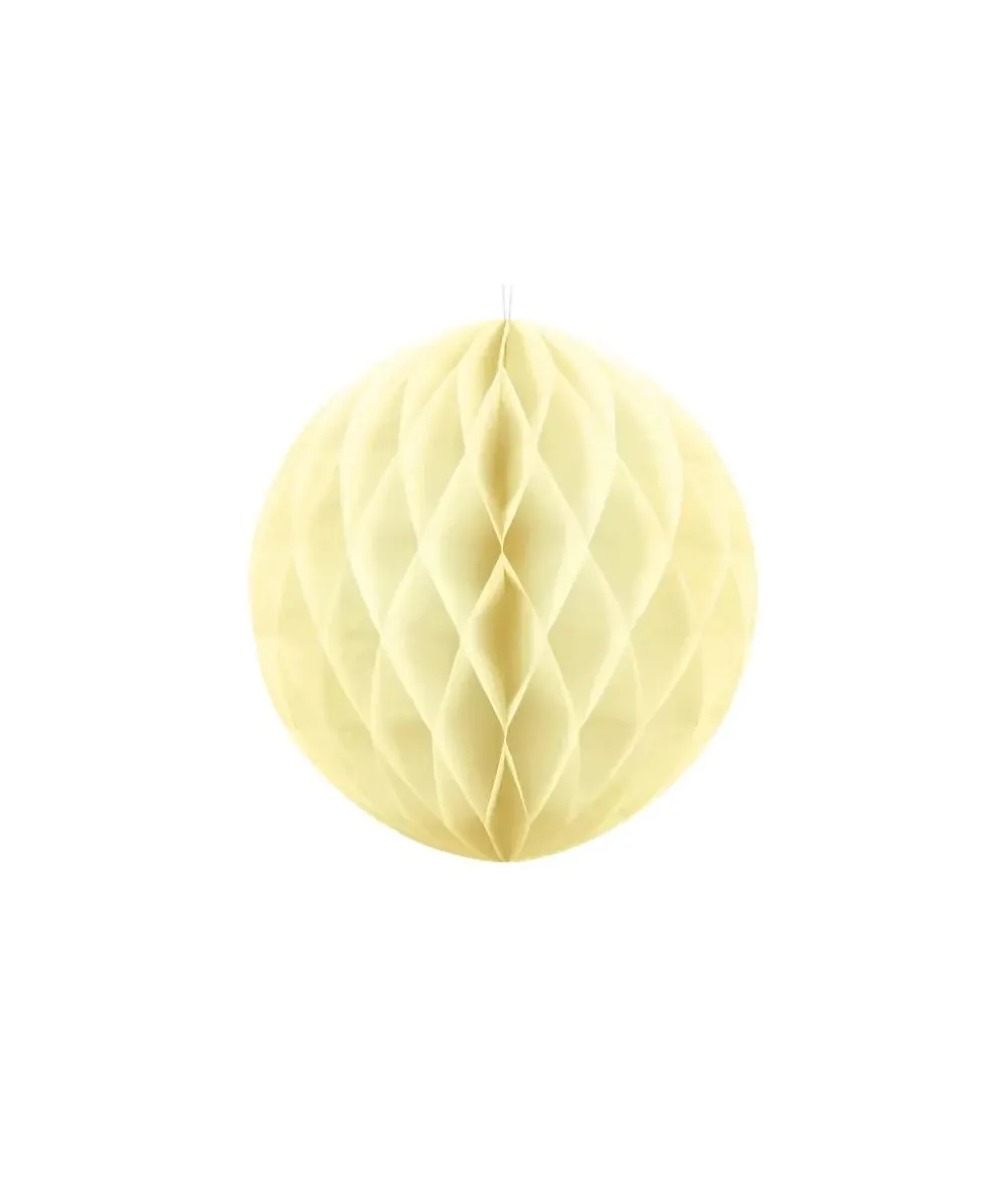 Creme papirvæv kugle, 40 cm