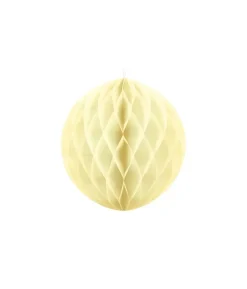 Creme papirvæv kugle, 10 cm
