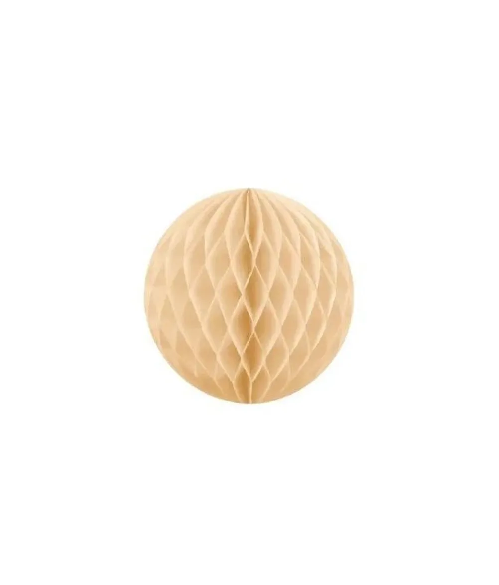Creme papirvæv kugle, 10 cm