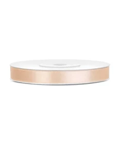 Creme satinbånd 6mm