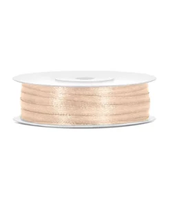 Creme satinbånd 3mm