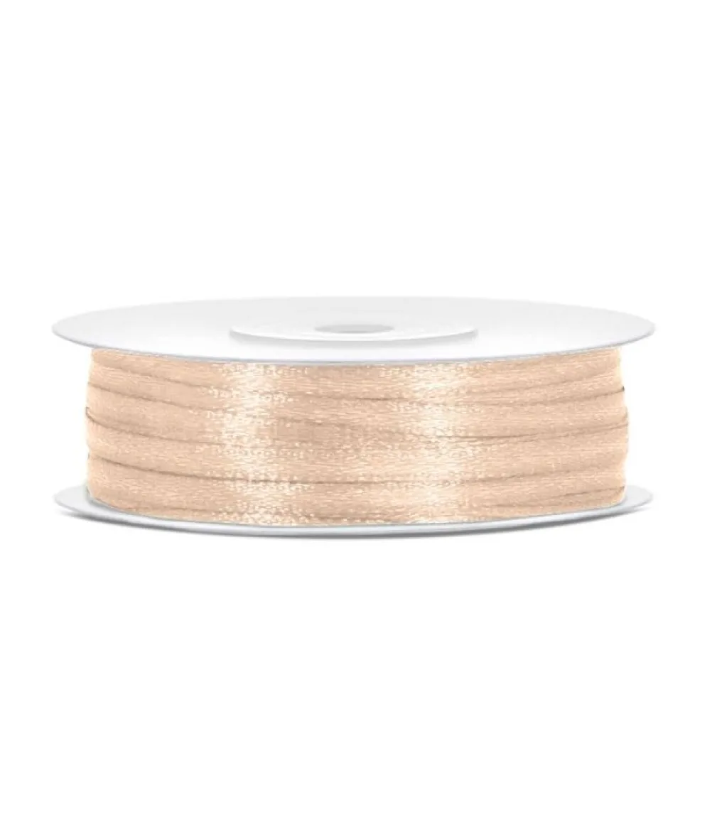 Creme satinbånd 3mm