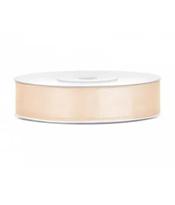 Creme satinbånd 12mm