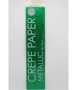 Crepe papir, metallic Grøn