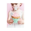 Cupcake pynt, stjerne sølv