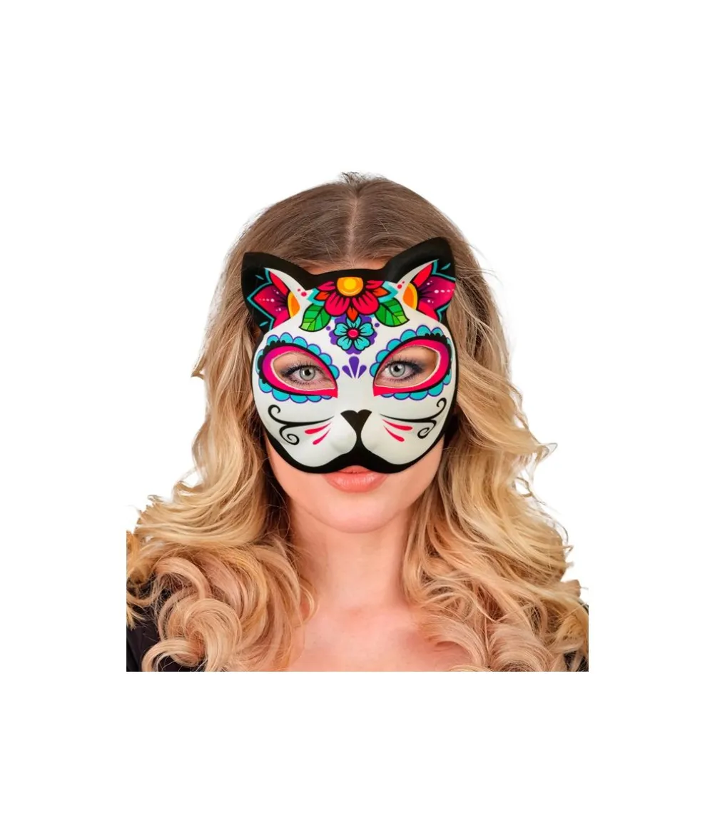 Day of the Dead kat halvmaske